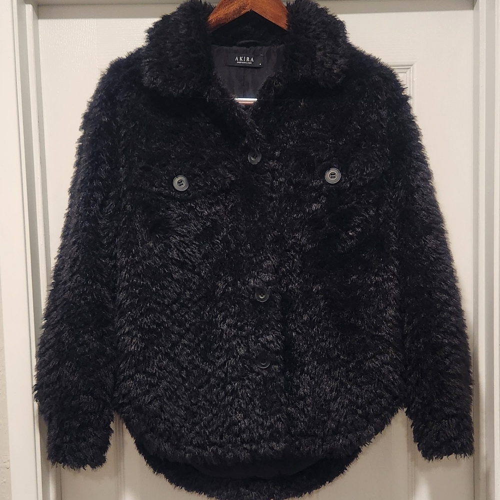 AKIRA Black Teddy Jacket